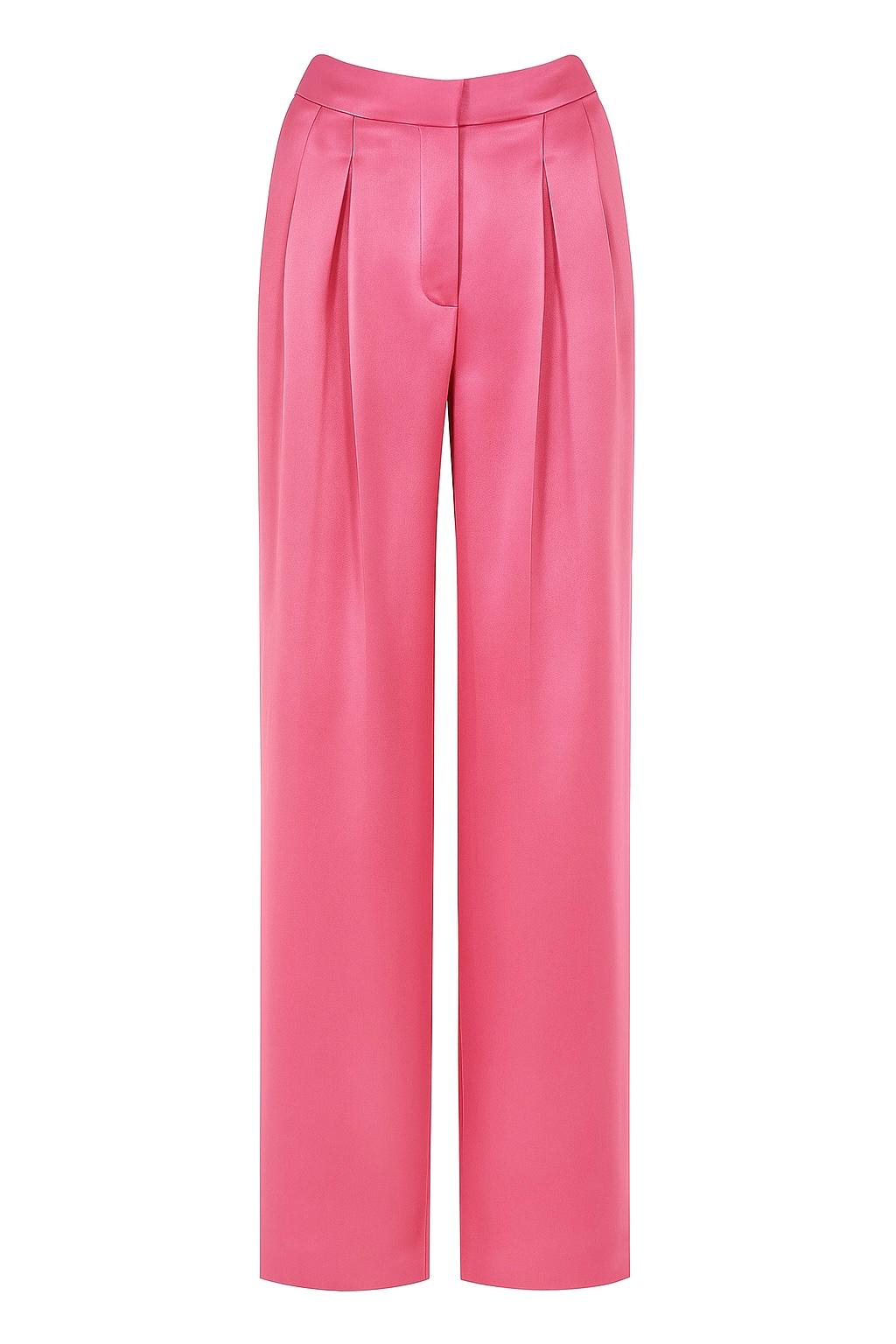 Pembe Lumi Saten Pantolon
