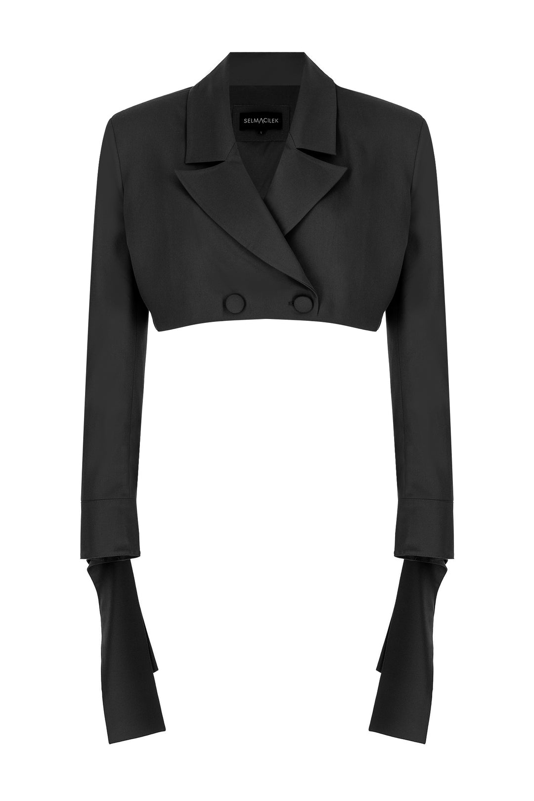 Siyah Crop Blazer Ceket