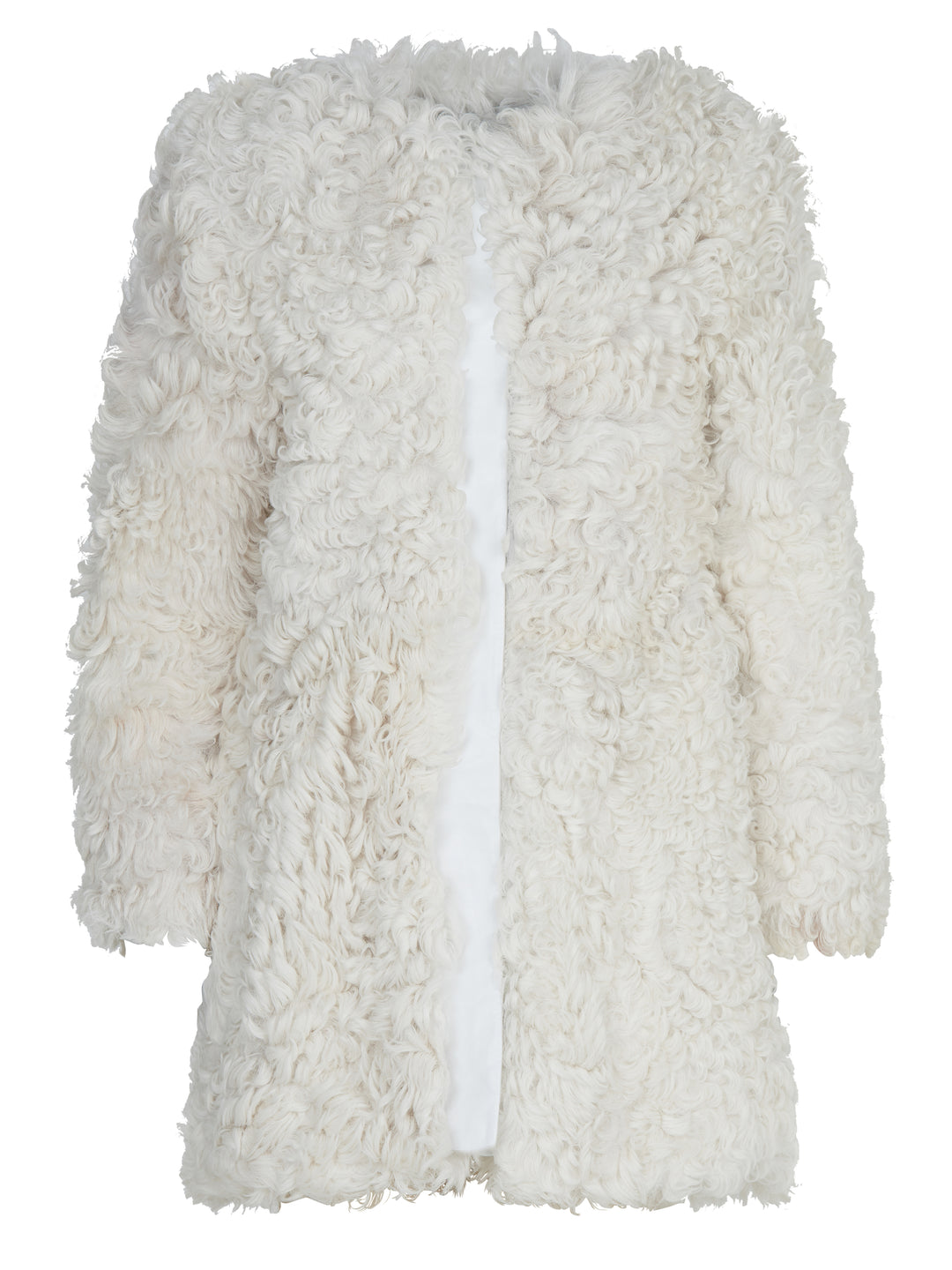 Beyaz Shearling Kaban