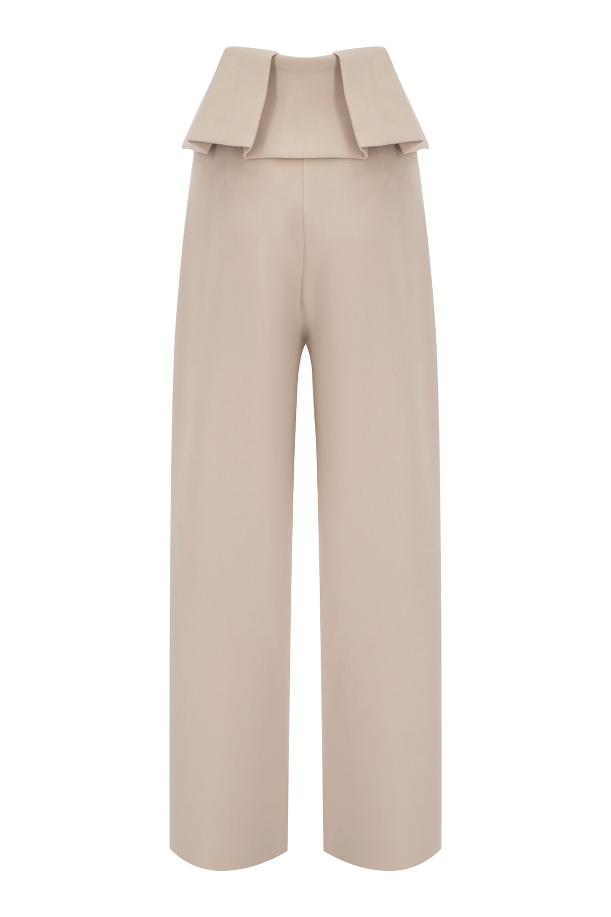 Ruffle Bej Pantolon