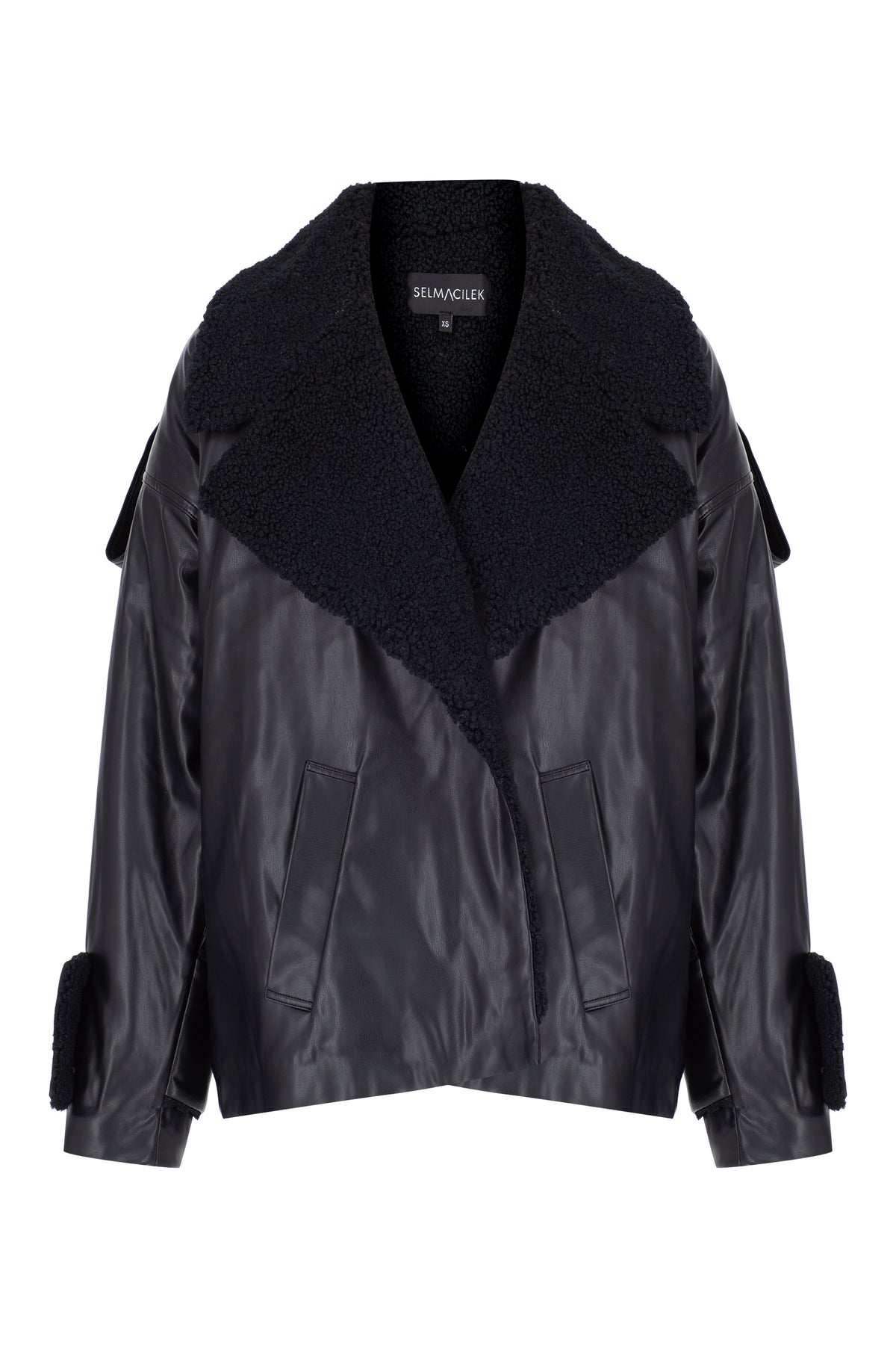 Teddy Siyah Oversize Kaban