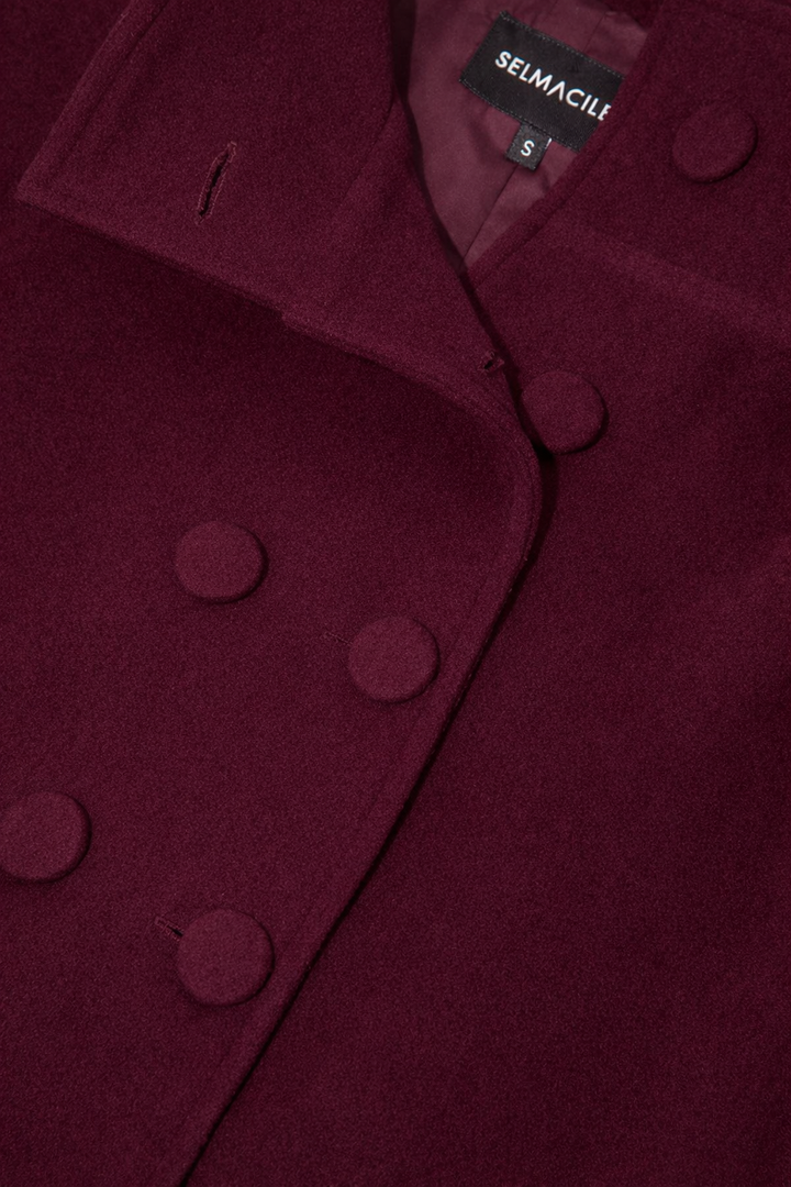 Mirel Bordo Kaşe Ceket