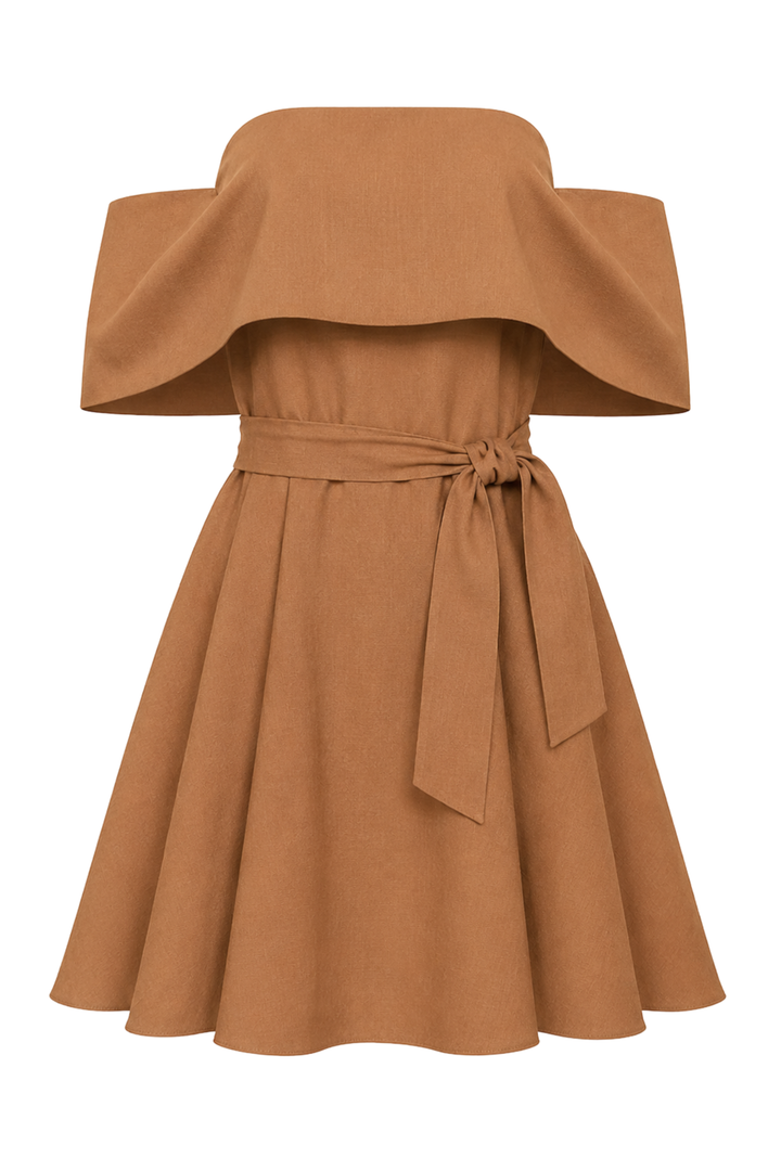 Tamara Camel Elbise