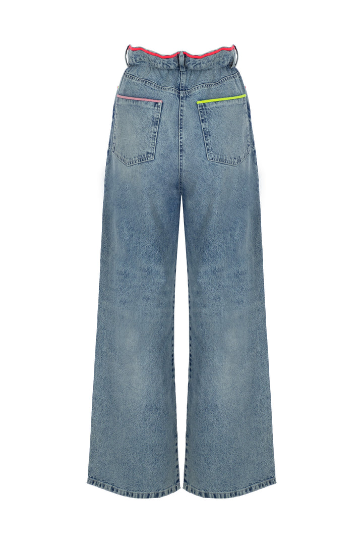Aria Neon Denim Pantolon