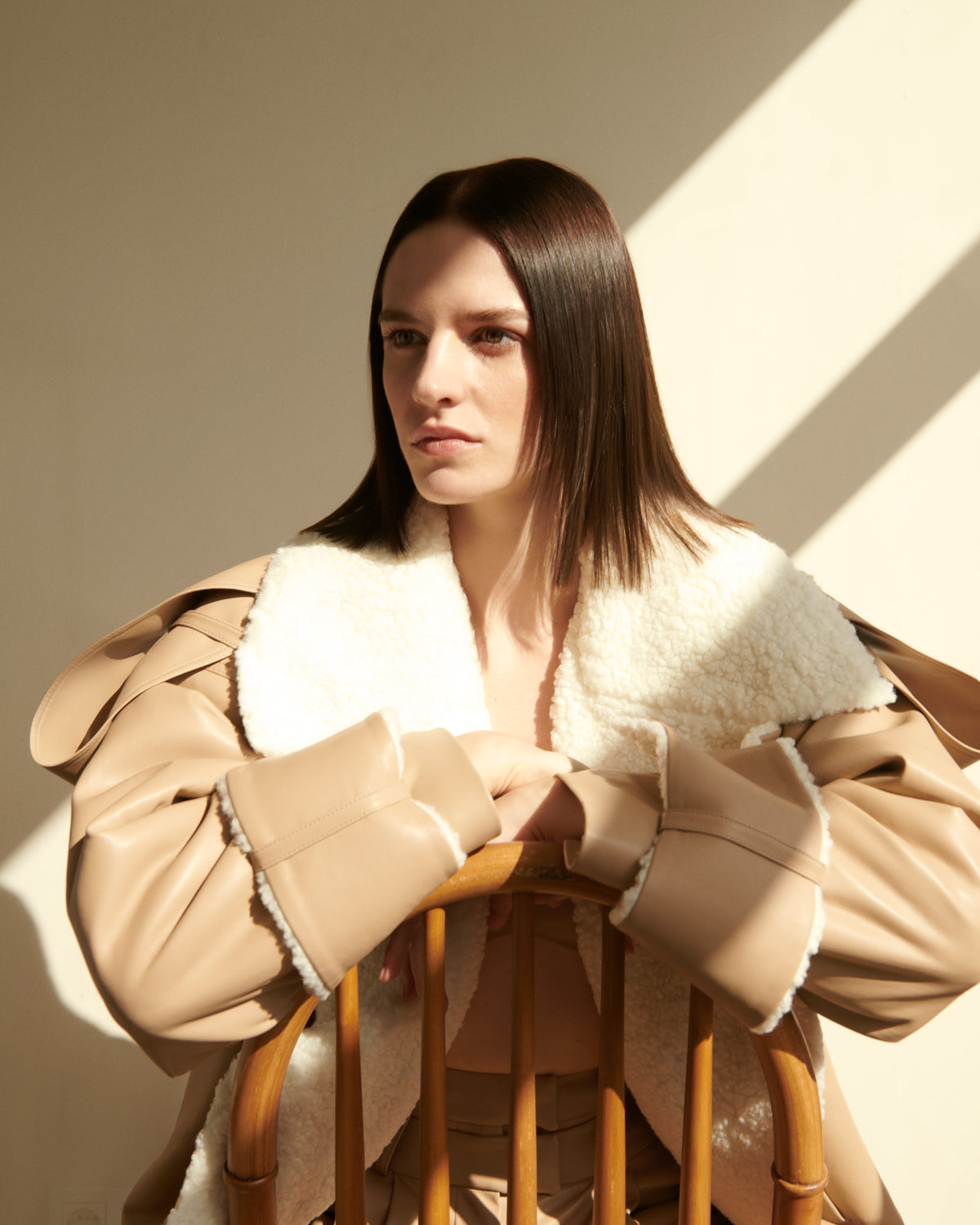 Teddy Siyah Oversize Kaban