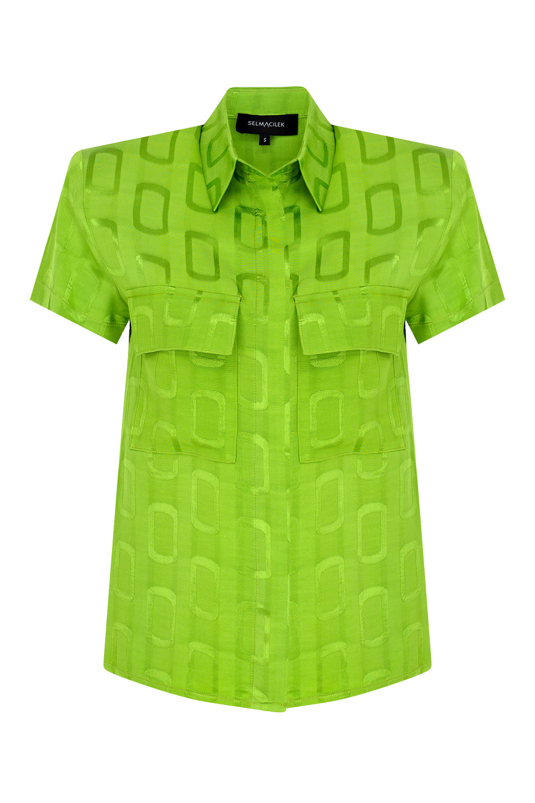 Yeşil Desenli Vatkalı Gömlek