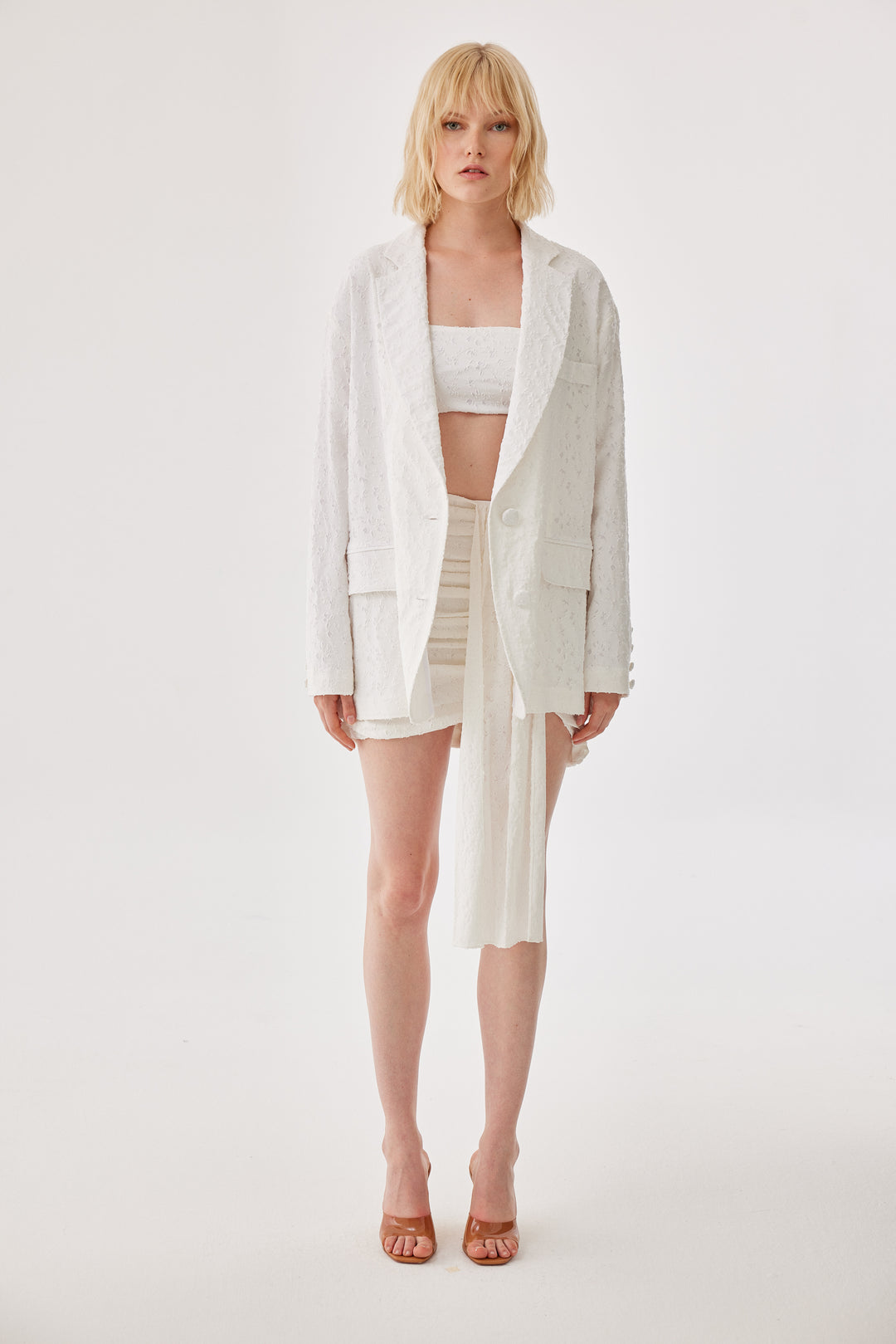 Beyaz Veni Blazer