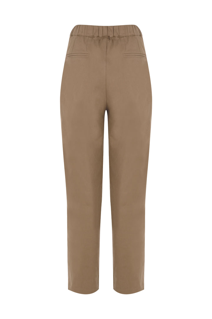 Camel Kanvas Swarovski Detaylı Pantolon