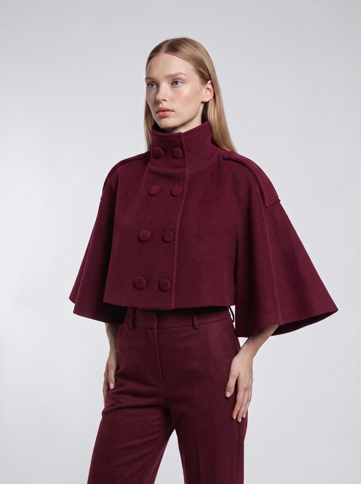 Mirel Kaşe Ceket – Bordo