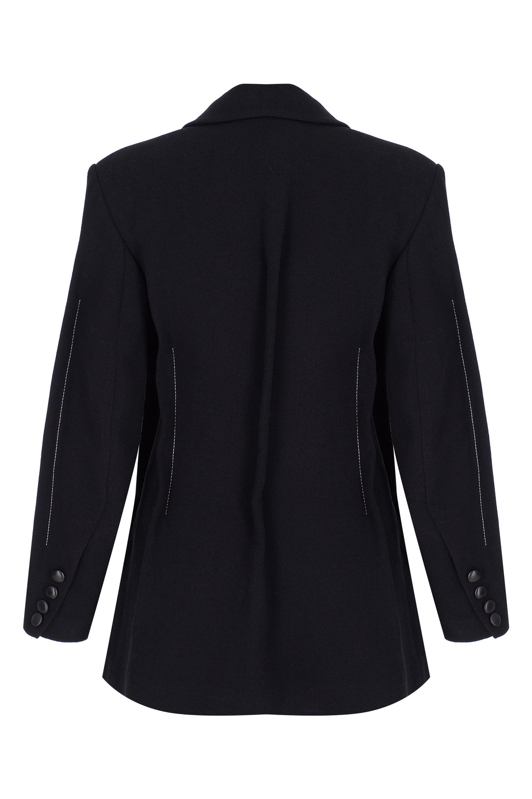 Siyah Dikiş Detaylı Blazer Ceket