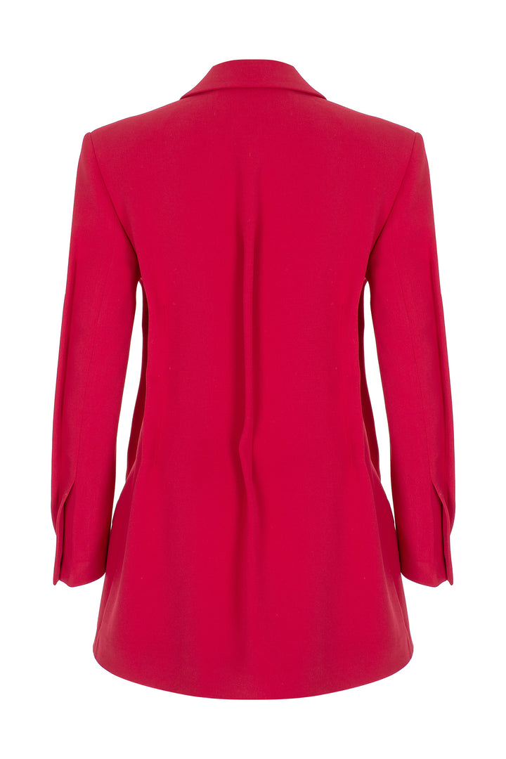 Kırmızı Mini Ceket Elbise