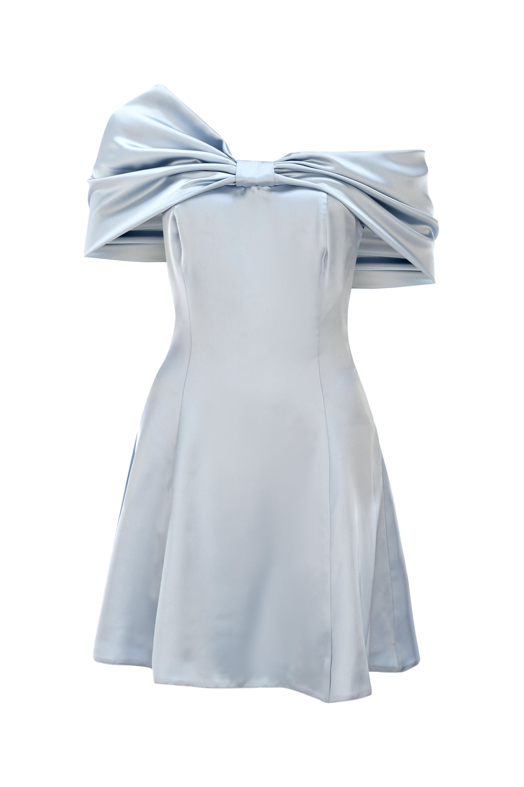 Prenses Yaka Saten Mini Elbise