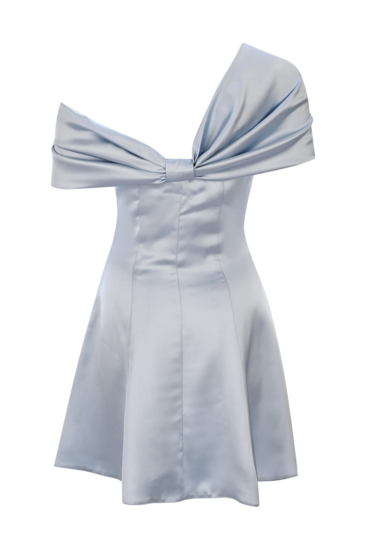 Prenses Yaka Saten Mini Elbise
