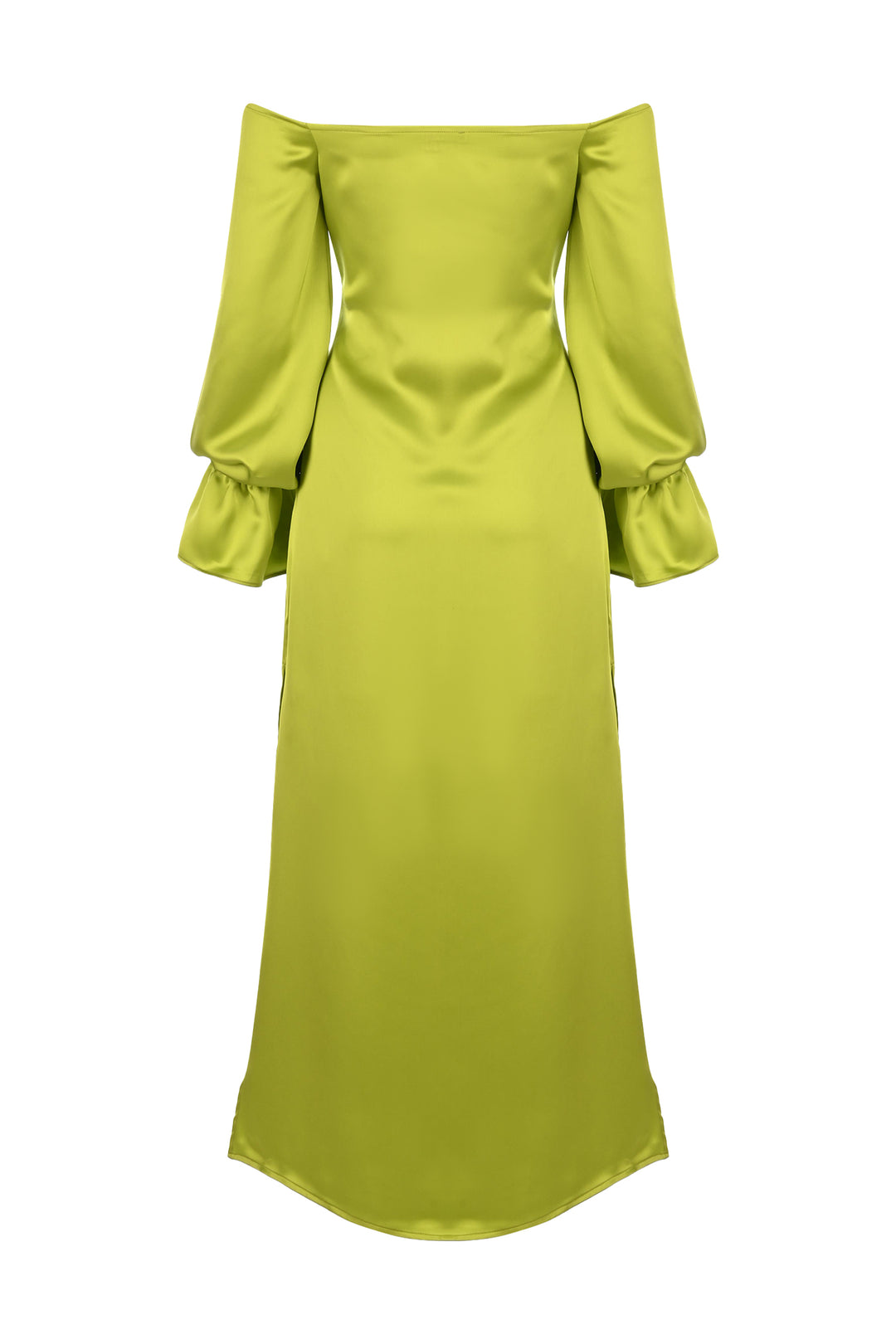 Straplez Kemer Detaylı Midi Kaftan Elbise