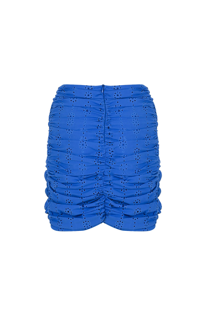Nakisli Drape Baglamali Mini Etek